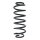 Suspension spring set rear coil spring 294mm SPIDAN for FORD FIESTA VI