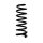Suspension spring set rear coil spring 316mm SPIDAN for PEUGEOT 407 SW