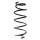 Suspension spring set front coil spring 365mm SPIDAN for CITROËN C1 PM
