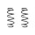 Suspension spring set front coil spring 341mm SPIDAN for VW POLO IV