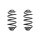 Suspension spring set rear coil spring 302mm SPIDAN for OPEL MERIVA A