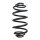 Suspension spring set rear coil spring 302mm SPIDAN for OPEL MERIVA A