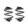 Fahrwerksfeder-Set hinten Schraubenfeder 255mm SPIDAN für VW TRANSPORTER T3
