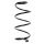 Suspension spring set rear coil spring 224mm SPIDAN for RENAULT CLIO III