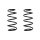 Suspension spring set front coil spring 296mm SPIDAN for OPEL ZAFIRA A