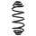 Suspension spring set rear coil spring 395mm SPIDAN for RENAULT KANGOO