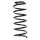 Suspension spring set front coil spring 342mm SPIDAN for VW GOLF II