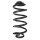Suspension spring set rear coil spring 334mm SPIDAN for BMW X5 E70