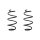 Fahrwerksfeder-Set hinten Schraubenfeder 332mm SPIDAN für FIAT 500X (334_)