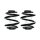Suspension spring set rear coil spring 175mm SPIDAN for AUDI TT 8N3