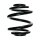 Suspension spring set rear coil spring 175mm SPIDAN for AUDI TT 8N3