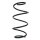 Suspension spring set front coil spring 317mm SPIDAN for RENAULT TWINGO III