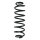 Suspension spring set rear coil spring 341mm SPIDAN for FORD FIESTA VI