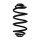 Suspension spring set rear coil spring 313mm SPIDAN for OPEL ASTRA J