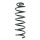 Suspension spring set rear coil spring 332mm SPIDAN for RENAULT MEGANE III