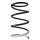 Suspension spring set front coil spring 335mm with sleeve SPIDAN for LANCER VIII
