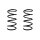 Suspension spring set front coil spring 379mm SPIDAN for TRAJET FO