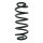 Suspension spring set rear coil spring 299mm SPIDAN for VW GOLF V