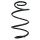 Suspension spring set front coil spring 334mm SPIDAN for i30 FD