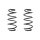 Fahrwerksfeder-Set vorne Schraubenfeder 322mm SPIDAN für OPEL VECTRA B