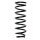 Fahrwerksfeder-Set hinten Schraubenfeder 334mm SPIDAN für TOYOTA COROLLA (_E12_)