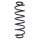Suspension spring set rear coil spring 348mm SPIDAN for CITROËN C4 II