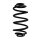 Suspension spring set rear coil spring 299mm SPIDAN for OPEL ASTRA J