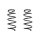 Suspension spring set front coil spring 303mm SPIDAN for OPEL CORSA D