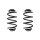 Fahrwerksfeder-Set hinten Schraubenfeder 316mm SPIDAN für OPEL ZAFIRA TOURER