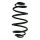 Suspension spring set rear coil spring 300mm SPIDAN for OPEL MERIVA B