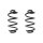 Fahrwerksfeder-Set hinten Schraubenfeder 304mm SPIDAN für NISSAN QASHQAI