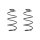 Suspension spring set front coil spring 310mm SPIDAN for SEAT Mii KF1