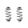 Fahrwerksfeder-Set hinten Schraubenfeder 387mm SPIDAN für RENAULT KANGOO