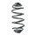 Fahrwerksfeder-Set hinten Schraubenfeder 387mm SPIDAN für RENAULT KANGOO