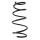 Suspension spring set front coil spring 375mm SPIDAN for TOYOTA AVENSIS