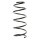Suspension spring set front coil spring 379mm SPIDAN for RENAULT CLIO II
