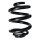 Suspension spring set rear coil spring 252mm SPIDAN for VW TRANSPORTER T5