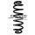 Fahrwerksfeder-Set hinten Schraubenfeder 363mm SPIDAN für VW PASSAT ALLTRACK
