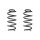 Suspension spring set rear coil spring 286mm SPIDAN for TOYOTA AVENSIS