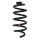 Suspension spring set rear coil spring 259mm SPIDAN for RENAULT CAPTUR I