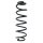Suspension spring set rear coil spring 348mm SPIDAN for SKODA OCTAVIA III