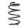 Suspension spring set front coil spring 253mm SPIDAN for VW GOLF VII