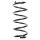 Suspension spring set front coil spring 329mm SPIDAN for OPEL ASTRA G