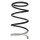 Suspension spring set front coil spring 338mm with sleeve SPIDAN for LANCER VIII
