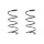 Suspension spring set Replacement Fit SPIDAN for RENAULT TWINGO I