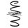 Fahrwerksfeder-Set vorne Schraubenfeder 318mm SPIDAN für SEAT LEON (5F1)