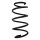 Suspension spring set front coil spring 299mm SPIDAN for OPEL ADAM M13