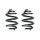 Fahrwerksfeder-Set hinten Schraubenfeder 250mm SPIDAN für VW TRANSPORTER T5