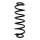 Suspension spring set rear coil spring 341mm SPIDAN for SKODA OCTAVIA III