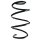 Suspension spring set front coil spring 311mm SPIDAN for MERCEDES GLA X156